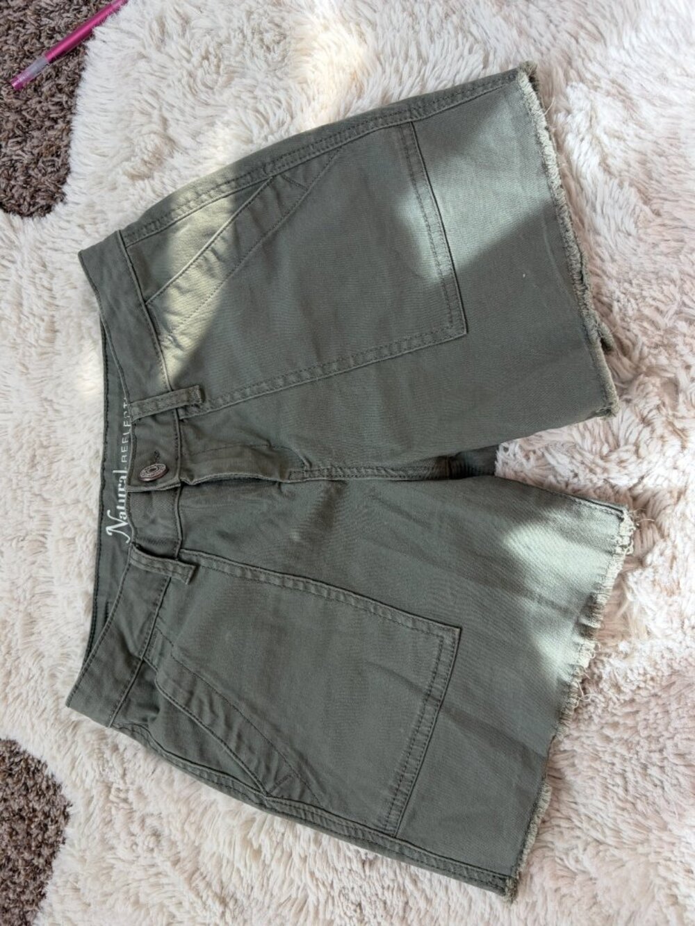 Natural Reflections Comfort Stretch Utility Cut-Off Shorts Size 4